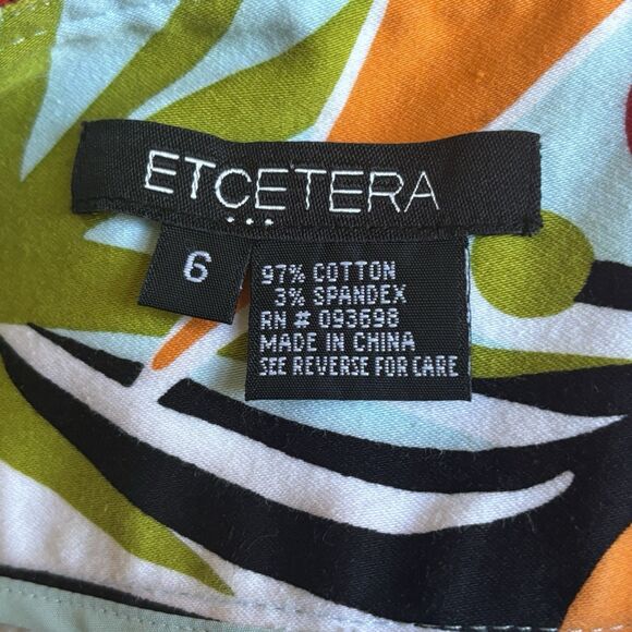 Vintage Y2K Mini Skirt Size 6 Maximalist Art to Wear Abstract‎ Whimsical Floral - Picture 11 of 12